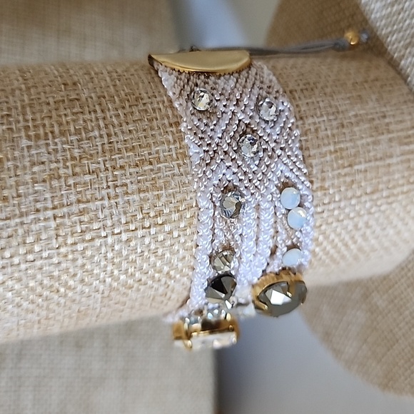 Handwoven Chiapas Bracelet by Giuliana Joyas w/ Swarovski Crystal Elements - Picture 3 of 5